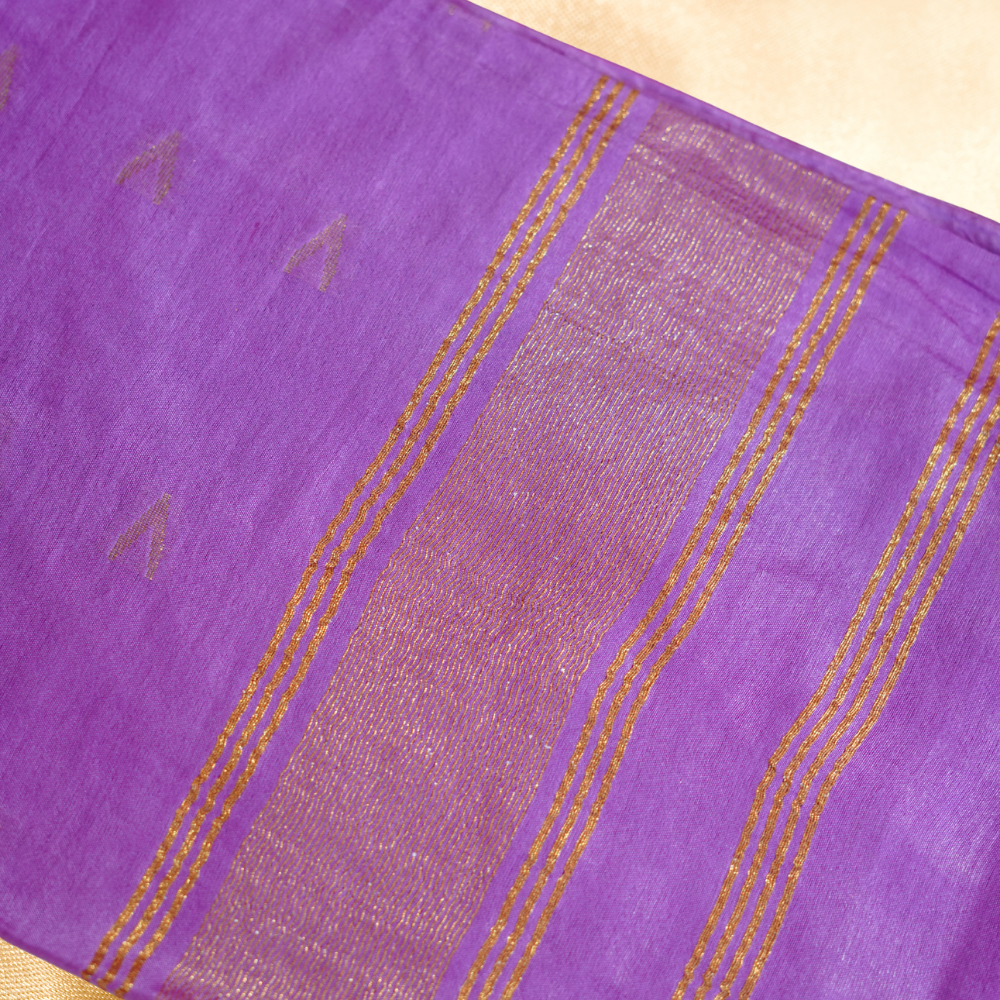 Menmai - Indrani Rekha - Soft Silk Saree - Rich Purple  with Gold Zari