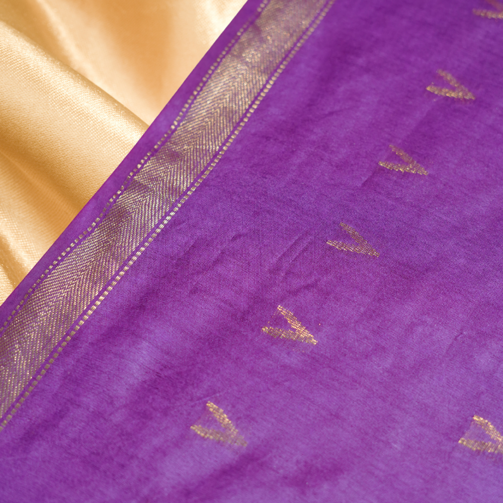 Menmai - Indrani Rekha - Soft Silk Saree - Rich Purple  with Gold Zari